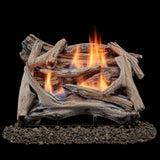 Bluegrass Living Vent Free Dual Fuel Gas Log Set - 18 in. Driftwood, 30,000 BTU, Remote Control - Model# B18DR-UL2
