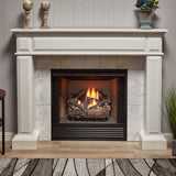 Bluegrass Living Vent Free Dual Fuel Gas Log Set - 18 in. Rustic Oak, 30,000 BTU, Remote Control - Model# B18DR-UL4