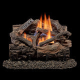 Bluegrass Living Vent Free Dual Fuel Gas Log Set - 18 in. Rustic Oak, 30,000 BTU, Remote Control - Model# B18DR-UL4