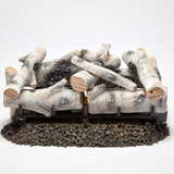 Bluegrass Living Vent Free Dual Fuel Gas Log Set - 24 in. Birch Wood, 33,000 BTU, Remote Control - Model# B24DR-ES3