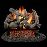 Bluegrass Living Vented Natural Gas or Propane Fireplace Log Set With Remote Control Kit - 18 in. Driftwood, 45,000 BTU - Model# BVL18-1-RO