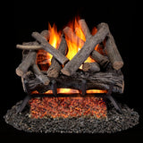 Bluegrass Living Vented Natural Gas or Propane Fireplace Log Set With Remote Control Kit - 18 in. Rustic Oak, 45,000 BTU - Model# BVL18-3-RO