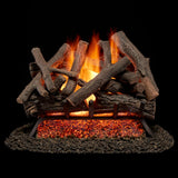Bluegrass Living Vented Natural Gas or Propane Fireplace Log Set With Remote Control Kit - 24 in. Rustic Oak, 55,000 BTU - Model# BVL24-3-RO
