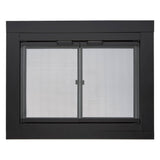 Bluegrass Living Harland Fireplace Glass Doors With Screen, Large - Model# HLFD-LG