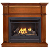 Bluegrass Living Vent Free Natural Gas Fireplace System - 26,000 BTU, Remote Control, Apple Spice Finish Model# B300RTN-3-AS