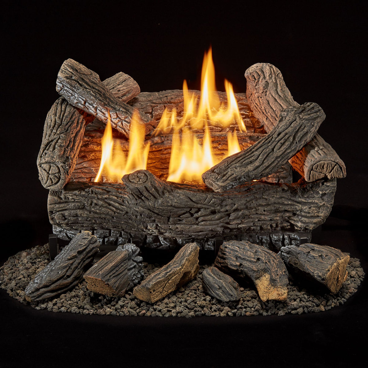 Bluegrass Living Vent Free Propane Gas Log Set - 18 Inch Traditional O