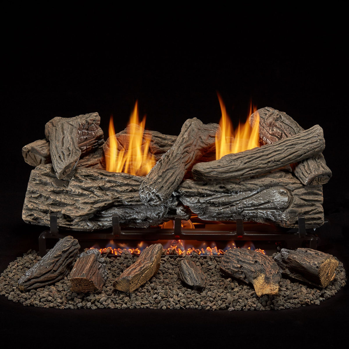 Bluegrass Living Vent Free Natural Gas Log Set 24 Inch Traditional O