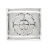 Bluegrass Living 24 Inch Stainless Steel Square Drop-In Fire Pit Burner - Model# BFP24SK