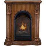 Bluegrass Living Vent Free Natural Gas Fireplace System - 10,000 BTU, T-Stat Control, Light Maple Finish - Model# B100TN-FLM