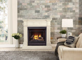 Bluegrass Living Vent Free Propane Gas Fireplace System - 26,000 BTU, Remote Control, Antique White Finish - Model# B300RTP-2-AW