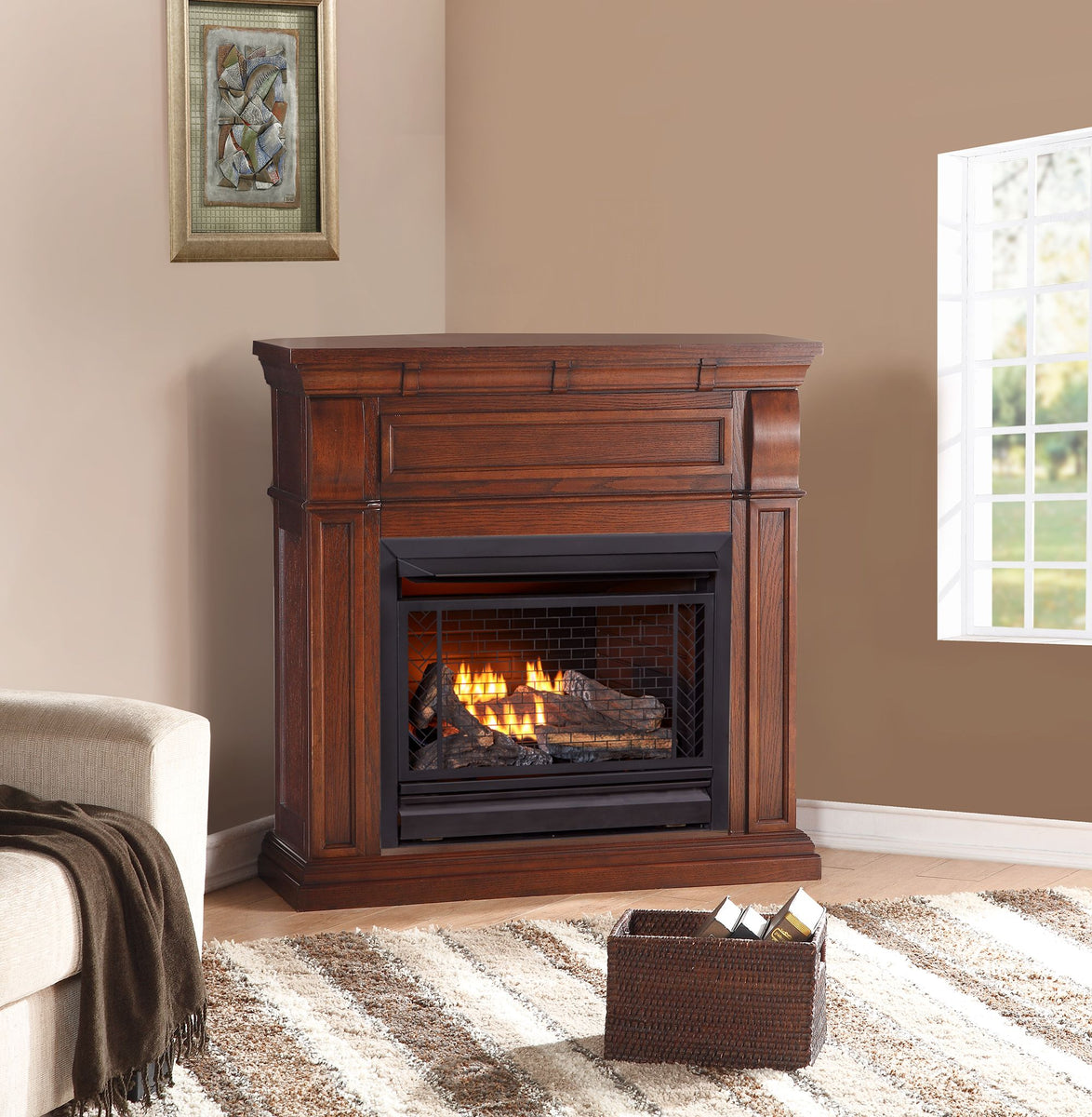 Bluegrass Living Vent Free Natural Gas Fireplace System - 26,000 BTU,