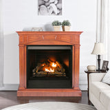 Bluegrass Living Vent Free Natural Gas Fireplace System - 32,000 BTU, Remote Control, Heritage Cherry Finish - Model# B500RTN-M-HC