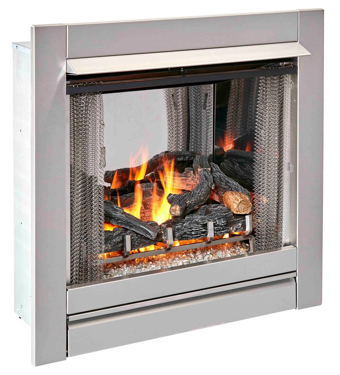 Bluegrass Living Vent Free Stainless Outdoor Gas Fireplace Insert With