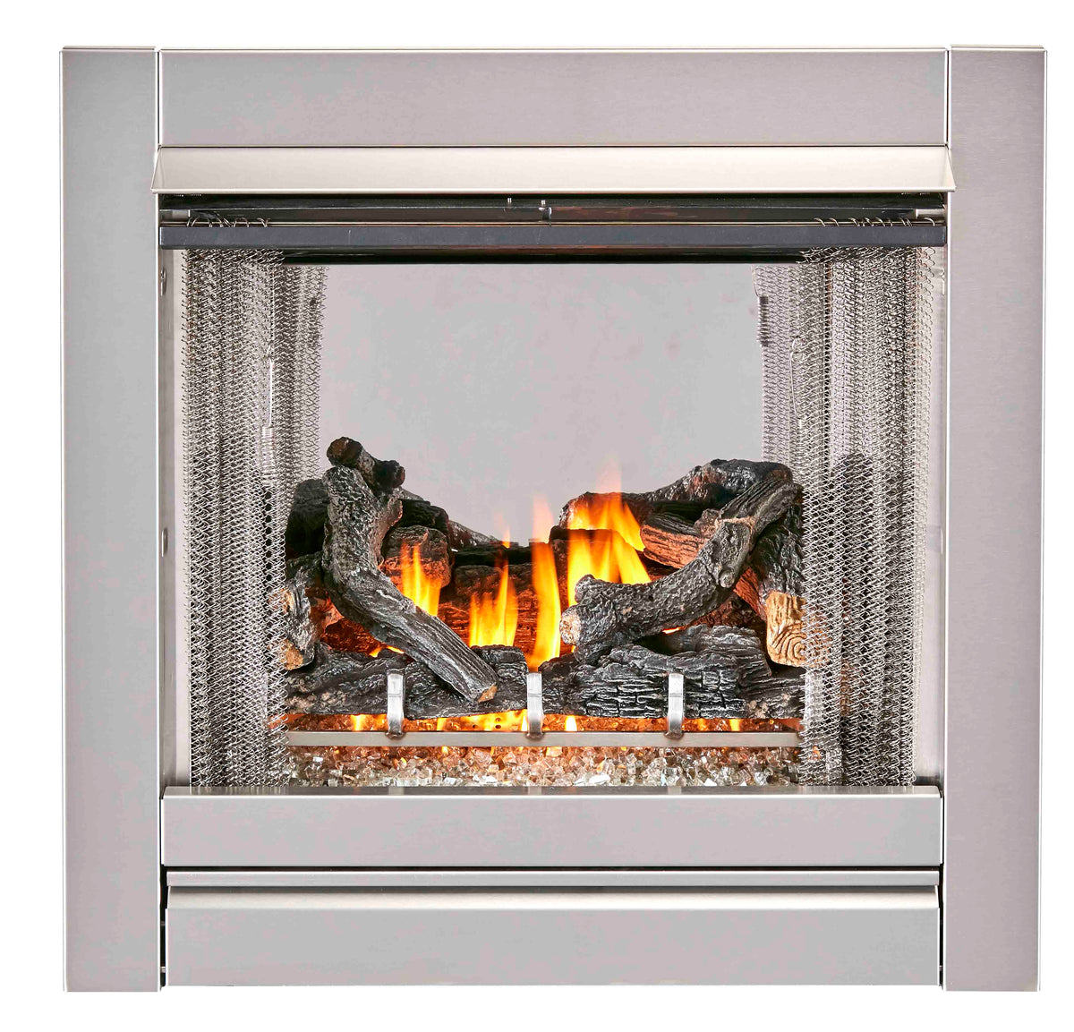 Bluegrass Living Vent Free Stainless Outdoor Gas Fireplace Insert With