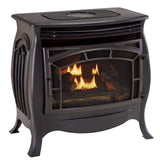 Bluegrass Living Vent Free Propane Gas Stove With Automatic Ignition and Variable Flame Control - 26,000 BTU, Remote Control, Gloss Black Finish - Model# BSSP26ART-G