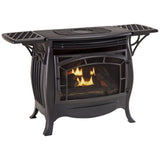 Bluegrass Living Vent Free Propane Gas Stove With Automatic Ignition and Variable Flame Control - 26,000 BTU, Remote Control, Matte Black Finish - Model# BSSP26ART-M