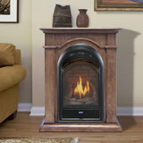 Bluegrass Living Vent Free Natural Gas Fireplace System - 10,000 BTU, T-Stat Control, Toasted Almond Finish - Model# B100TN-1-TA
