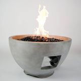 Bluegrass Living 24 Inch Ashwick MGO Propane Fire Pit Table with Glass Beads, Lava Rocks and Cover - Model# HF36177AA-S