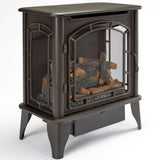 Bluegrass Living Panorama Vent Free Dual Fuel 3-Sided Gas Stove - 23,000 BTU, Remote Control, Black Finish - Model# BTSD23RT
