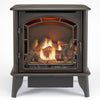 Bluegrass Living Panorama Vent Free Dual Fuel 3-Sided Gas Stove - 23,000 BTU, Remote Control, Black Finish - Model# BTSD23RT