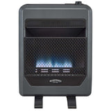 Bluegrass Living Natural Gas Vent Free Blue Flame Gas Space Heater With Blower and Base Feet - 20,000 BTU, T-Stat Control - Model# B20TNB-BB