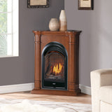 Bluegrass Living Vent Free Propane Gas Fireplace System - 10,000 BTU, T-Stat Control, Apple Spice Finish - Model# B100TP-3-AS