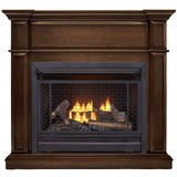 Bluegrass Living Vent Free Propane Gas Fireplace System - 26,000 BTU, Remote Control, Gingerbread Finish - Model# B300RTP-3-G