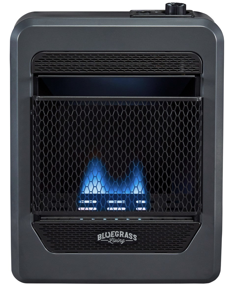 Bluegrass Living Natural Gas Vent Free Blue Flame Gas Space Heater Wit