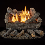 Bluegrass Living Vent Free Natural Gas Log Set - 18 Inch Traditional Oak, 30,000 BTU, Remote Control - Model# B18NR-UL1