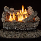 Bluegrass Living Vent Free Natural Gas Log Set - 18 Inch Traditional Oak, 30,000 BTU, Remote Control - Model# B18NR-UL1