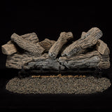 Bluegrass Living Vent Free Propane Gas Log Set - 30 Inch Traditional Oak, 32,000 BTU, Remote Control - Model# B30PR-ES1