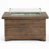 Bluegrass Living 42 Inch x 20 Inch Barnyard Rectangular MGO Propane Fire Pit Table with Glass Beads and Cover - Model# HF42603