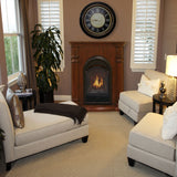 Bluegrass Living Vent Free Propane Gas Fireplace System - 10,000 BTU, T-Stat Control, Cherry Finish - Model# B100TP-FCC