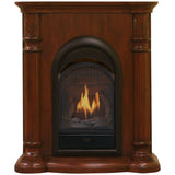 Bluegrass Living Vent Free Propane Gas Fireplace System - 10,000 BTU, T-Stat Control, Cherry Finish - Model# B100TP-FCC