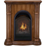 Bluegrass Living Vent Free Natural Gas Fireplace System - 10,000 BTU, T-Stat Control, Light Maple Finish - Model# B100TN-FLM