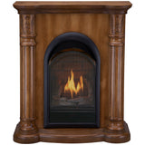 Bluegrass Living Vent Free Propane Gas Fireplace System - 10,000 BTU, T-Stat Control, Light Maple Finish - Model# B100TP-FLM