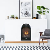 Bluegrass Living Vent Free Propane Gas Fireplace Insert - 10,000 BTU, T-Stat Control, Zero Clearance Design, Ceramic Fiber Brick Liner - Model# B100TP