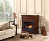 Bluegrass Living Vent Free Propane Gas Fireplace System - 26,000 BTU, Remote Control, Auburn Cherry Finish - Model# B300RTP-2-AC