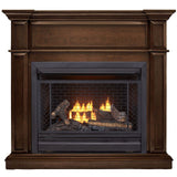 Bluegrass Living Vent Free Natural Gas Fireplace System - 26,000 BTU, Remote Control, Gingerbread Finish - Model# B300RTN-3-G
