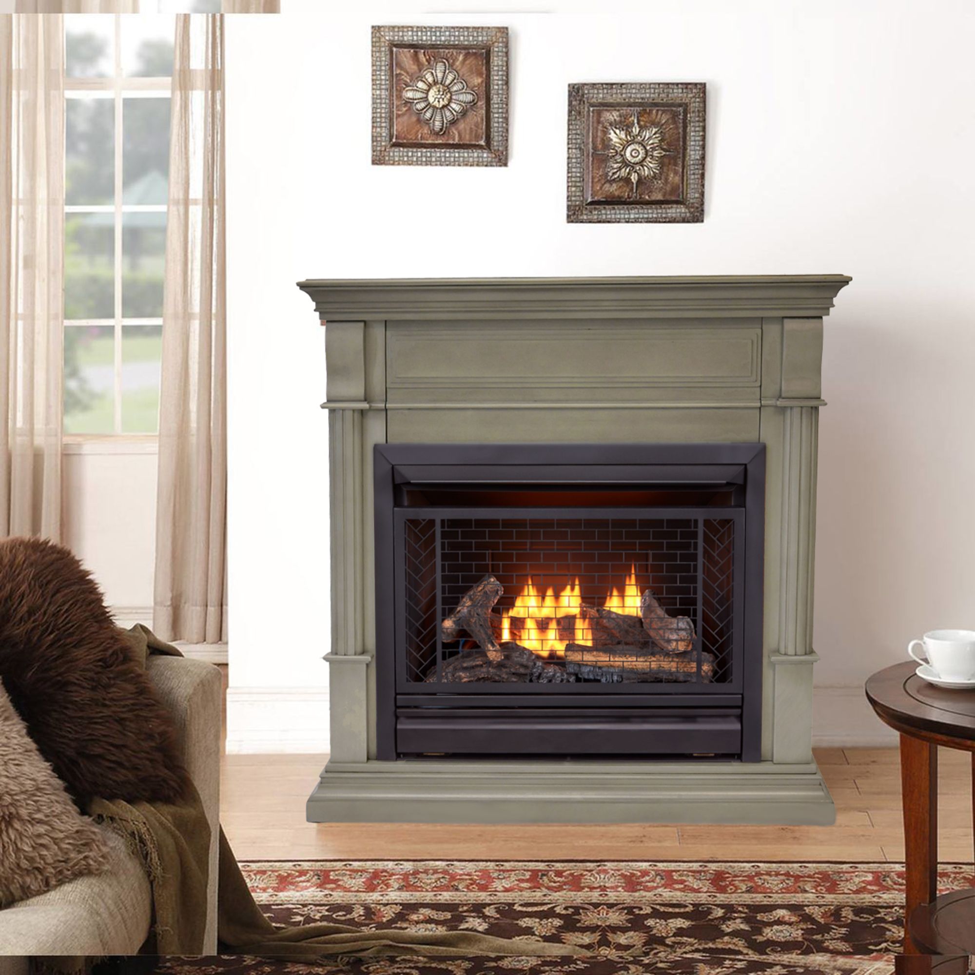 Bluegrass Living Vent Free Propane Gas Fireplace System - 26,000 BTU,