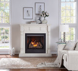 Bluegrass Living Vent Free Natural Gas Fireplace System - 32,000 BTU, Remote Control, Antique White Finish - Model# B500RTN-2-AW