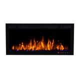 Bluegrass Living Slimline 36 Inch Wall Mount and Recessed Electric Fireplace - Model# BEF-36BIF04