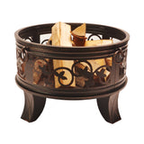 Bluegrass Living 26 Inch Steel Deep Bowl Fire Pit with Cooking Grid, Weather Cover, Spark Screen, and Poker - Model# BFPW26W-CC