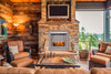 Bluegrass Living Vent Free Stainless Outdoor Gas Fireplace Insert With Reflective Black Glass Media - 24,000 BTU, Manual Control - Model# BL450SS-G-RBLK