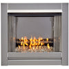 Bluegrass Living Vent Free Stainless Outdoor Gas Fireplace Insert With Reflective Crystal Glass Media - 24,000 BTU, Manual Control - Model# BL450SS-G