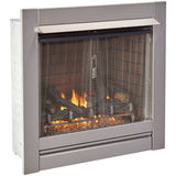 Bluegrass Living Outdoor Fireplace Insert With Concrete Log Set and Sandstone Brick Fiber Liner - Model# BL450SS-L-S