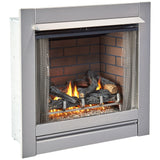 Bluegrass Living Outdoor Fireplace Insert With Concrete Log Set and Sandstone Brick Fiber Liner - Model# BL450SS-L-S