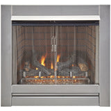 Bluegrass Living Outdoor Fireplace Insert With Concrete Log Set and Sandstone Brick Fiber Liner - Model# BL450SS-L-S