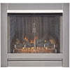 Bluegrass Living Outdoor Fireplace Insert With Concrete Log Set and Slate Gray Brick Fiber Liner - Model# BL450SS-L-SG