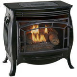 Bluegrass Living Vent Free Natural Gas Stove With Automatic Ignition and Variable Flame Control - 26,000 BTU, Remote Control, Gloss Black Finish - Model# BSSN26ART-G